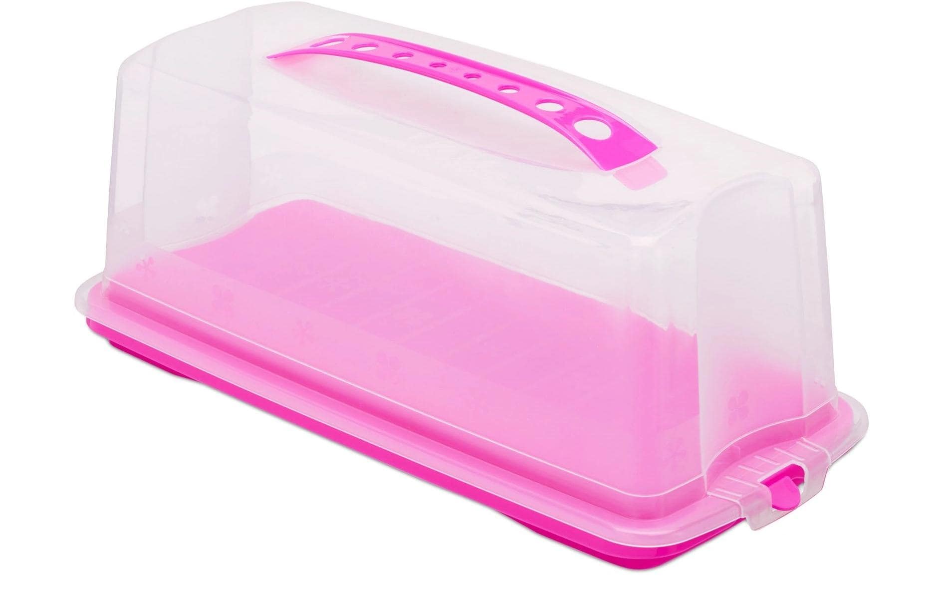 Cakebutler Pink/TransparentKuchenträger mit abnehmbarer Haube
