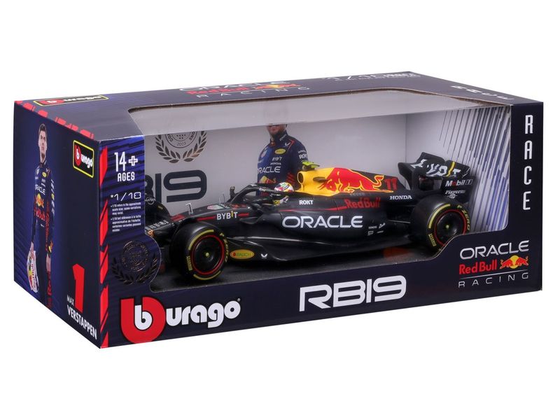 BBurago Red Bull Racing F1 RB19 Verstappen 2023 1:18 Sammlermodell im Massstab 1:18