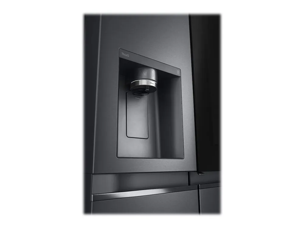 LG GSXV90MCAE - Køleskab/fryser - side ved side med vanddispenser, isdispenser - Wi-Fi - bredde: 91.3 cm - dybde: 73.5 cm - højde: 179 cm - 635 liter - Klasse E - kulsort