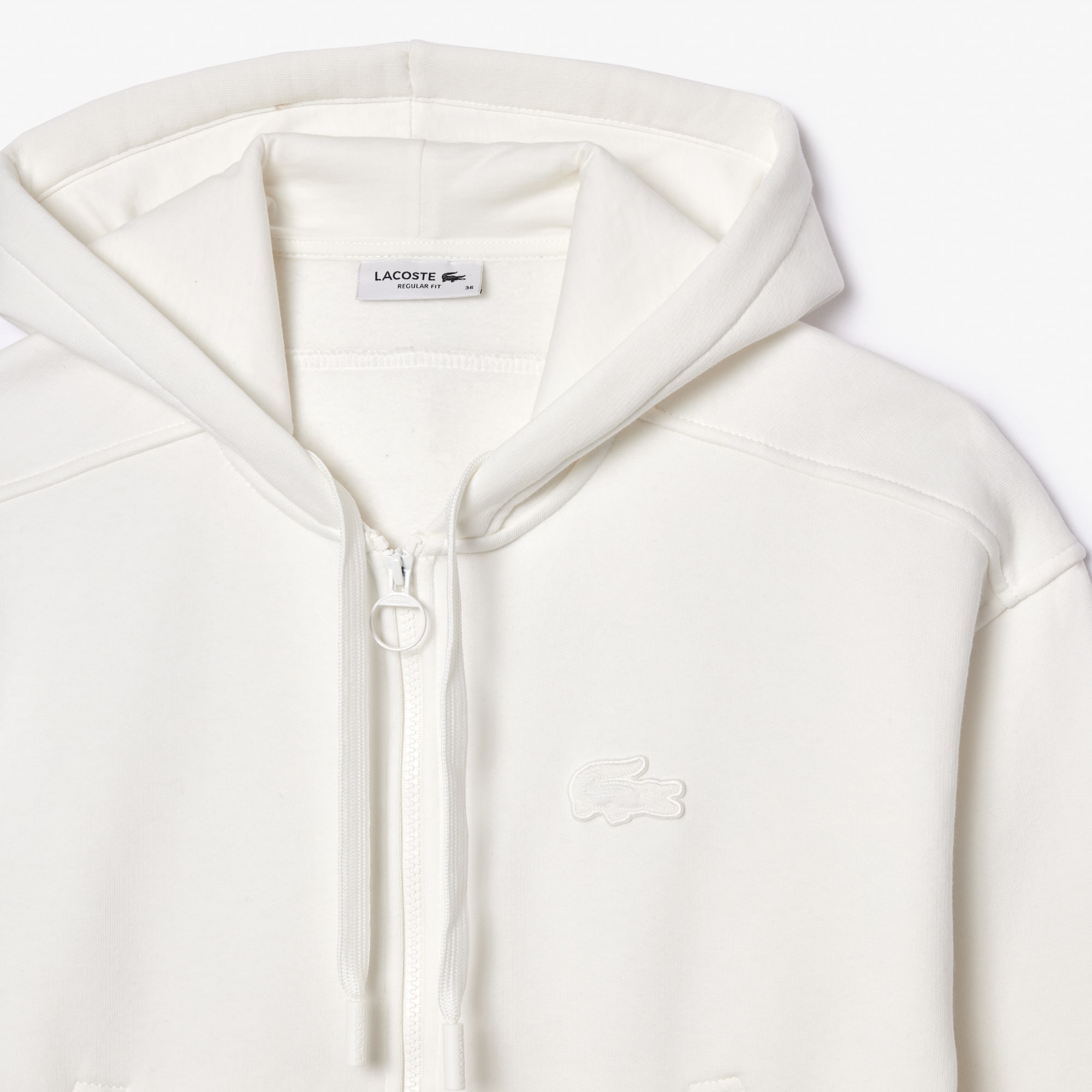 Sweatshirt zippé Jogger en molleton gratté Sweatshirts - Blanc - Lacoste - Femme