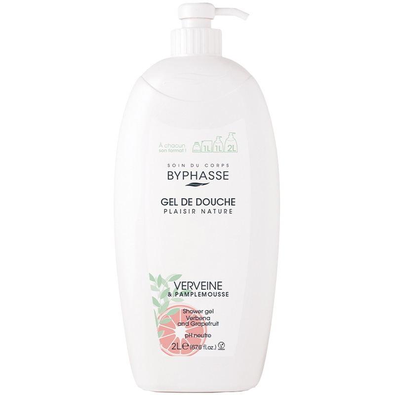 Gels douche - Verveine & Pamplemousse - Plaisir Nature - 2 x 2 L