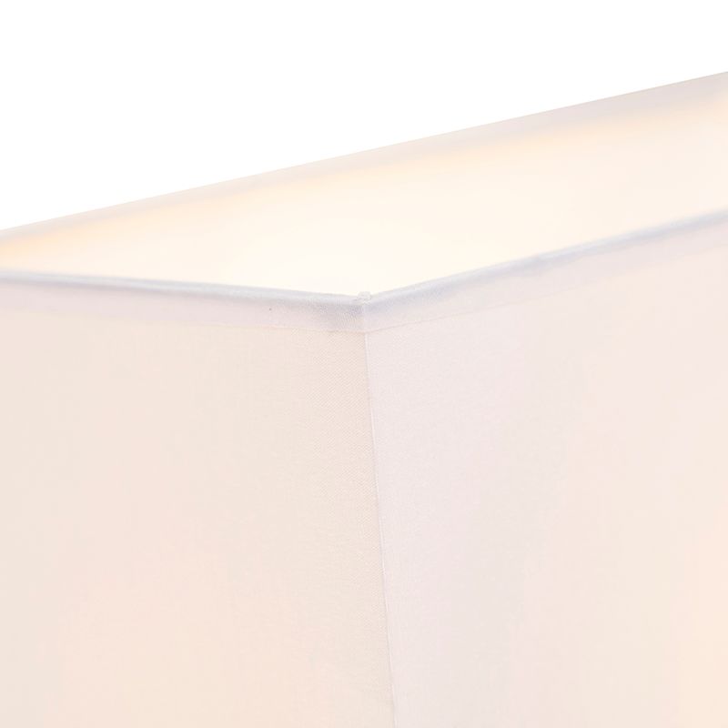 Smart Wandlamp staal met kap creme wit incl. Wifi P45 - Bergamo