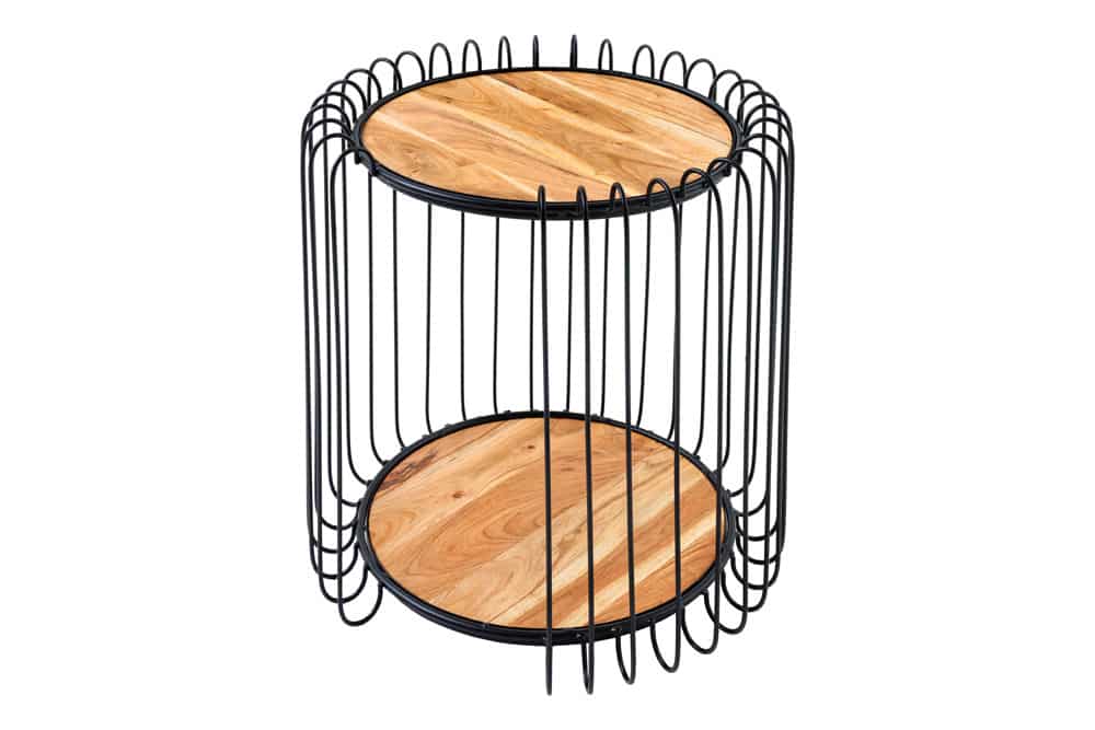 Industrial Beistelltisch TRUE ELEMENTS 50cm natur Akazie Massivholz
