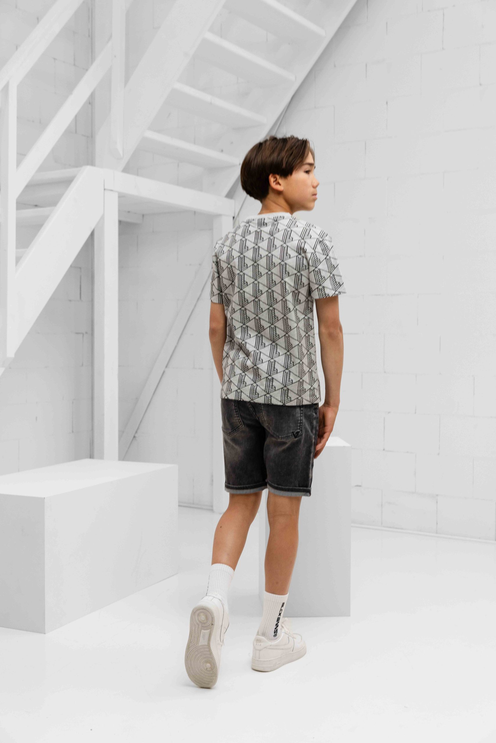 Vingino Charlie Icon Korte Broek Kids Donkergrijs