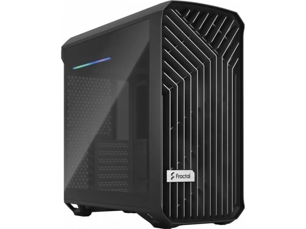 Fractal Design Torrent Compact - Tower - udvidet ATX - ingen strømforsyning (ATX) - sort TG mørk tone - USB/Lyd