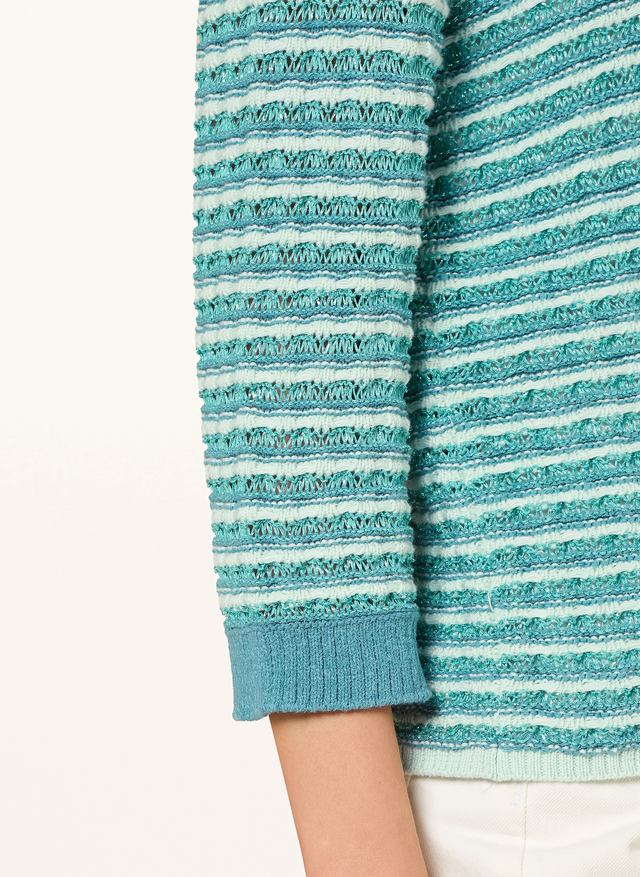 SPORTALM Strickjacke mit 3/4-Arm und Glitzergarn