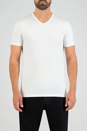 Slater 2-pack Basic Fit T-shirt V-hals Wit 7600 kopen