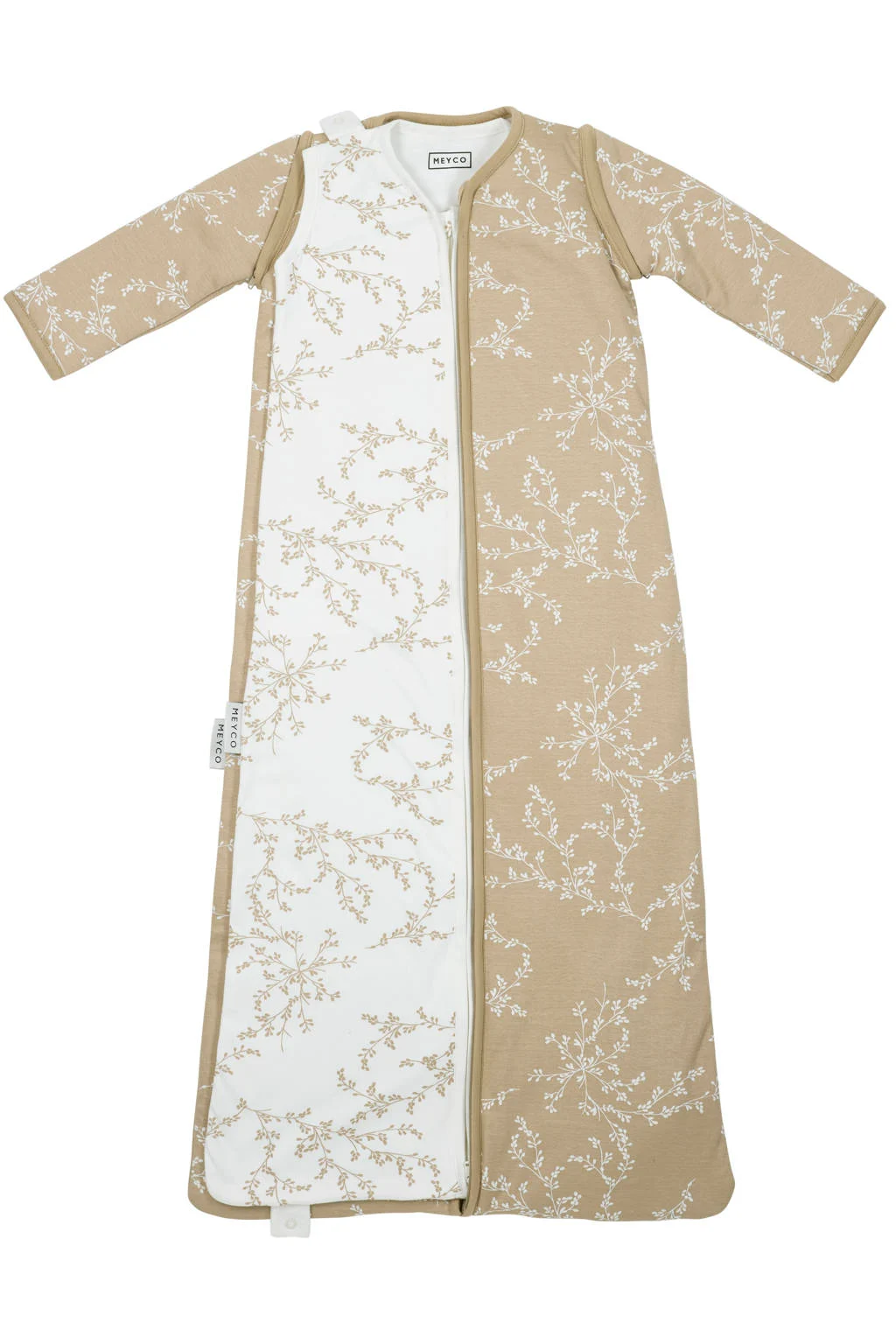 4-seizoenen slaapzak Branches beige/wit