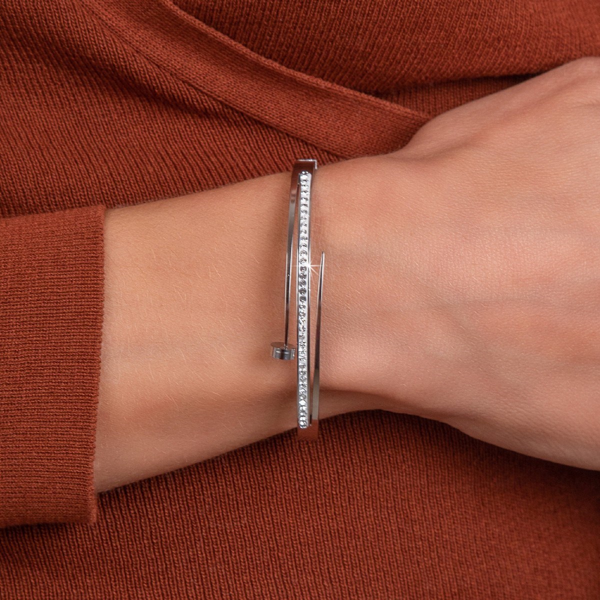 Bracelet en acier inoxydable SC Crystal