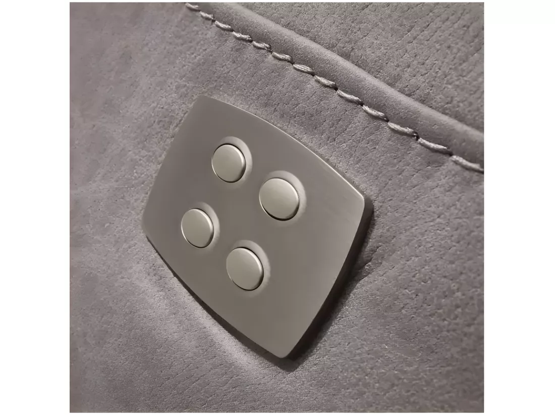 Canapé de relaxation électrique en microfibre Ducka-Couleur Beige-Système Fixe - sans relax-2 places