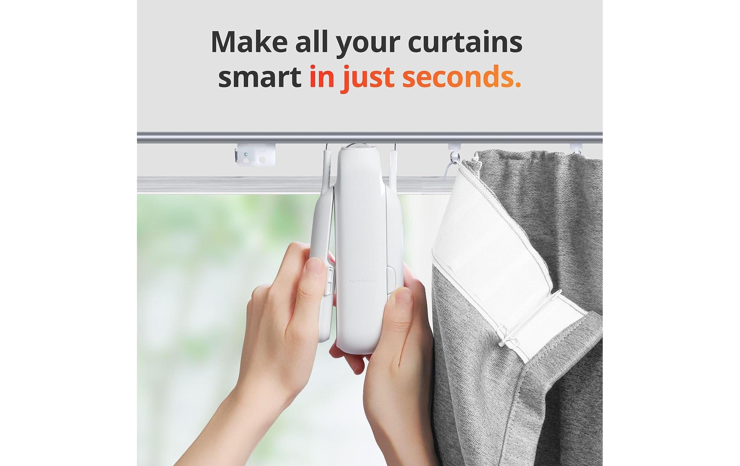 Curtain 3, U Schiene, Weiss<br>Vorhang Smart Elektromotor