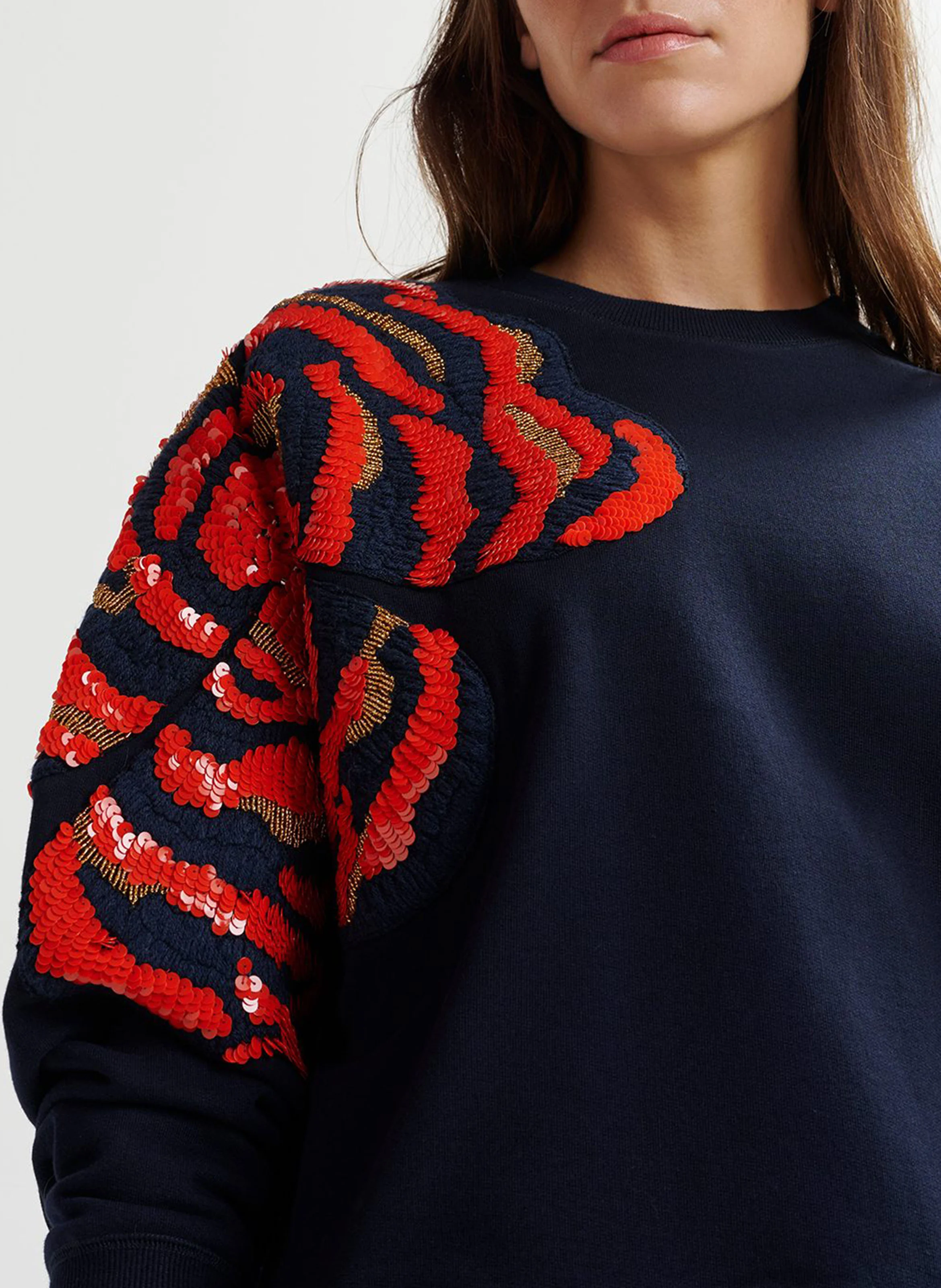 GAG - Sweatshirt oversize brodé en coton bio | Bleu