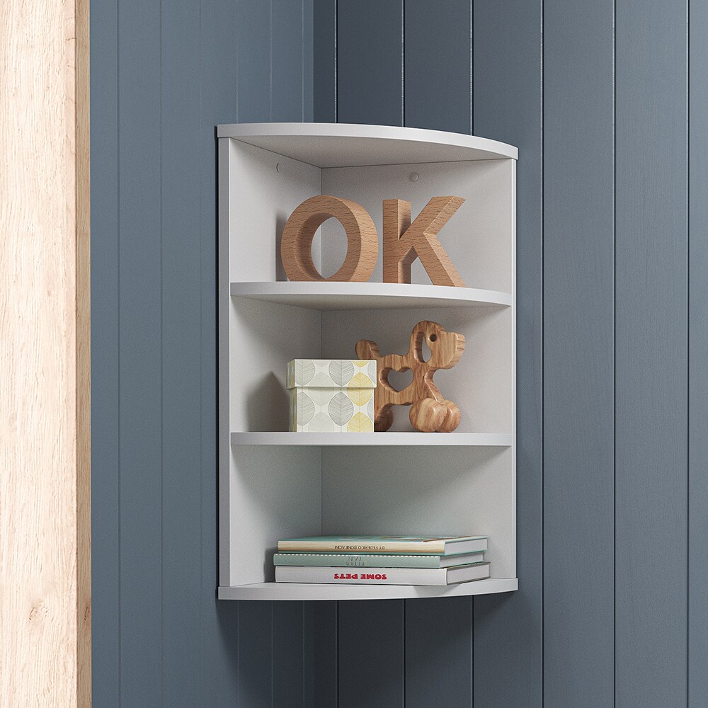 Vicco Eckregal Kinderregal Hängeregal Ecki Weiß 60 x 30 cm Wandregal Ablage
