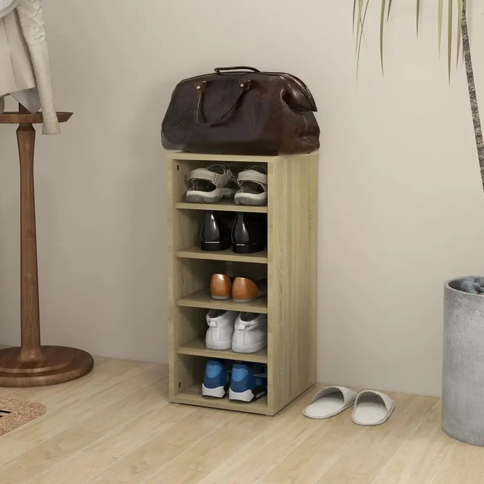 vidaXL - Schoenenkast - Bruin - Bewerkt hout - 31.5 x 35 x 70 cm
