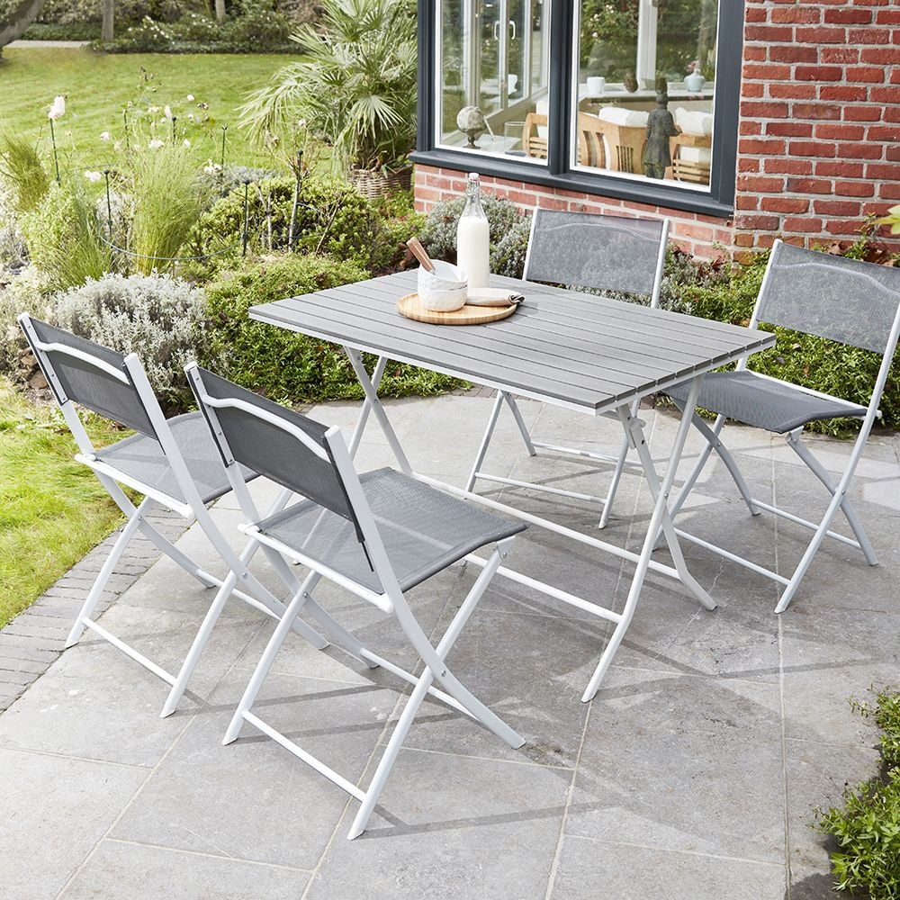 Chaise pliante London gris anthracite