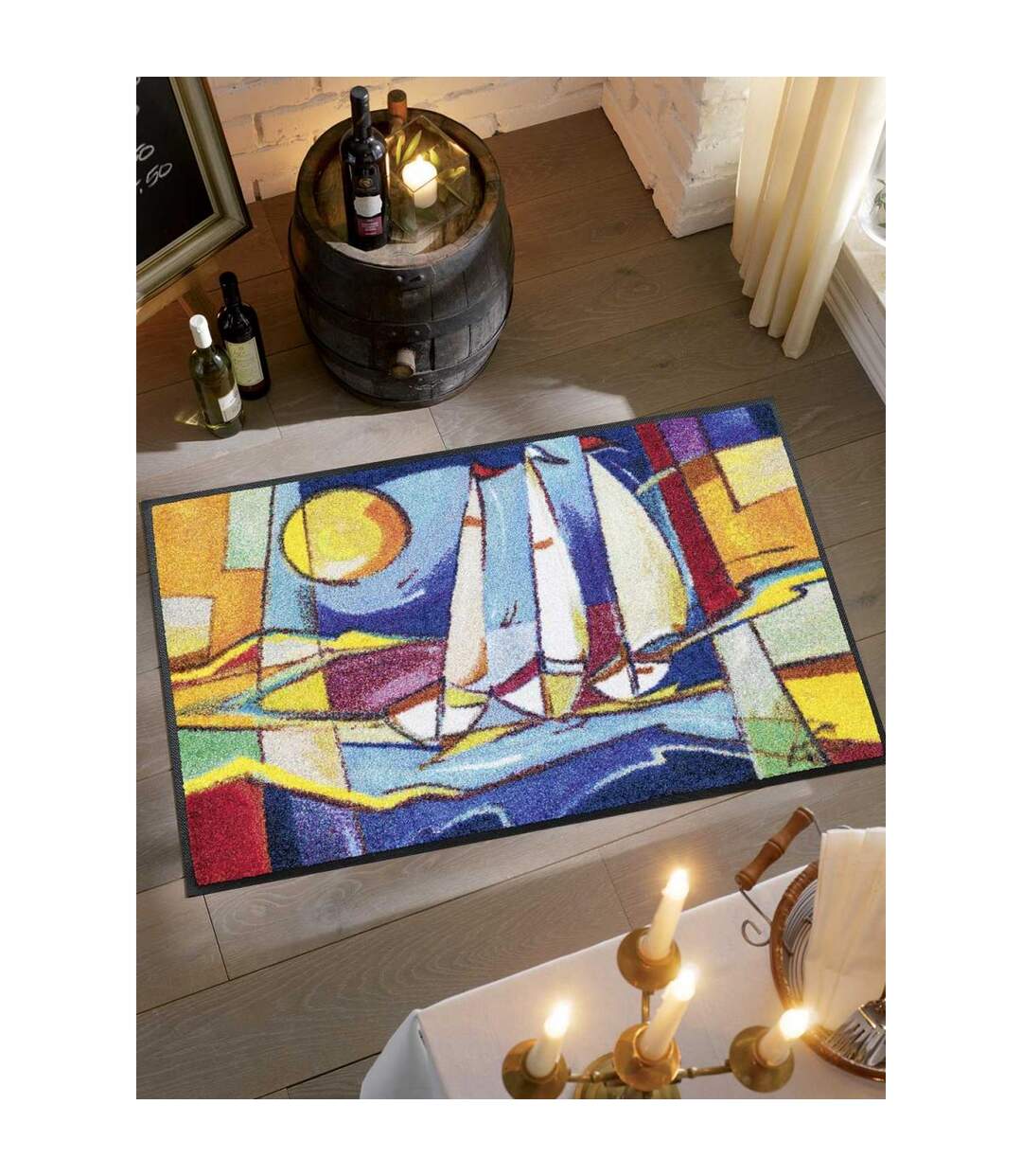Paillasson SAILING HOME TX Multicolore 50x75 OEKO TEX Fait en Europe