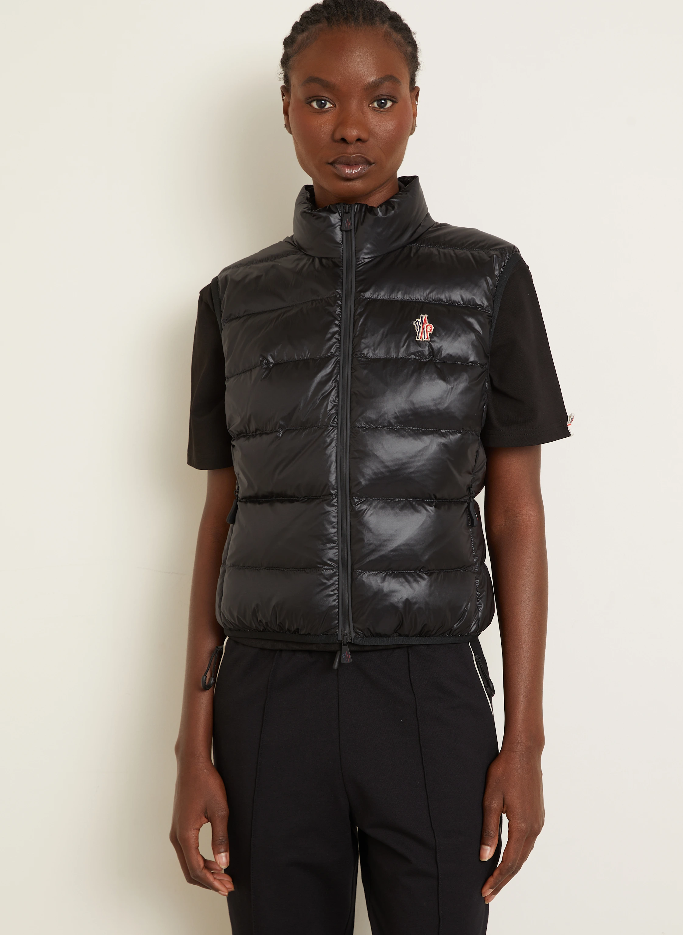 MONCLER GRENOBLE Daunenweste im Materialmix