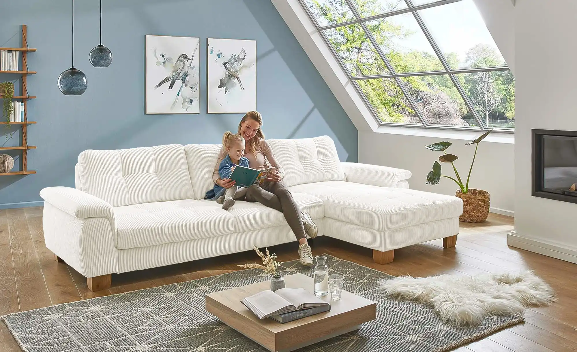 meinSofa Ecksofa  aus Cord Suna