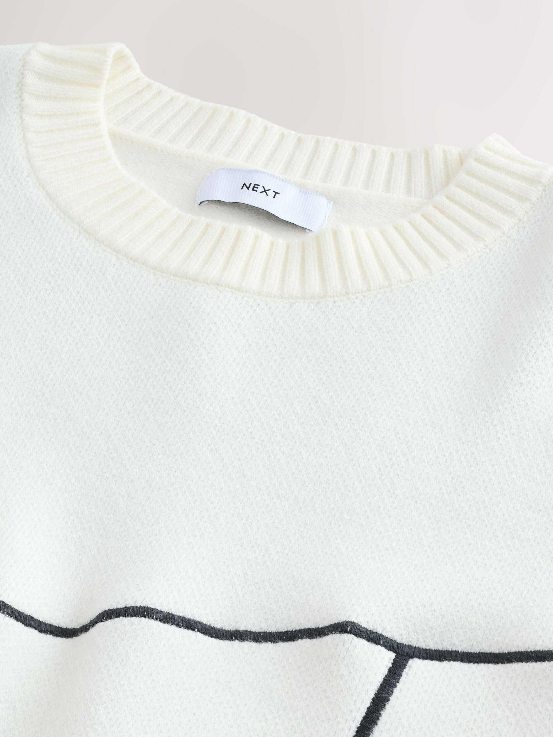 Ecru wit - Regular Fit Christmas Après Ski Crew Jumper