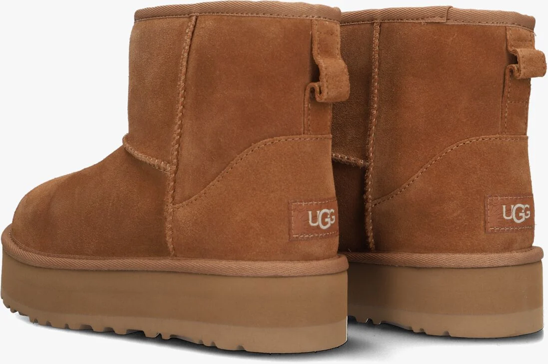 UGG cognac ugg vachtlaarzen kids classic mini platform