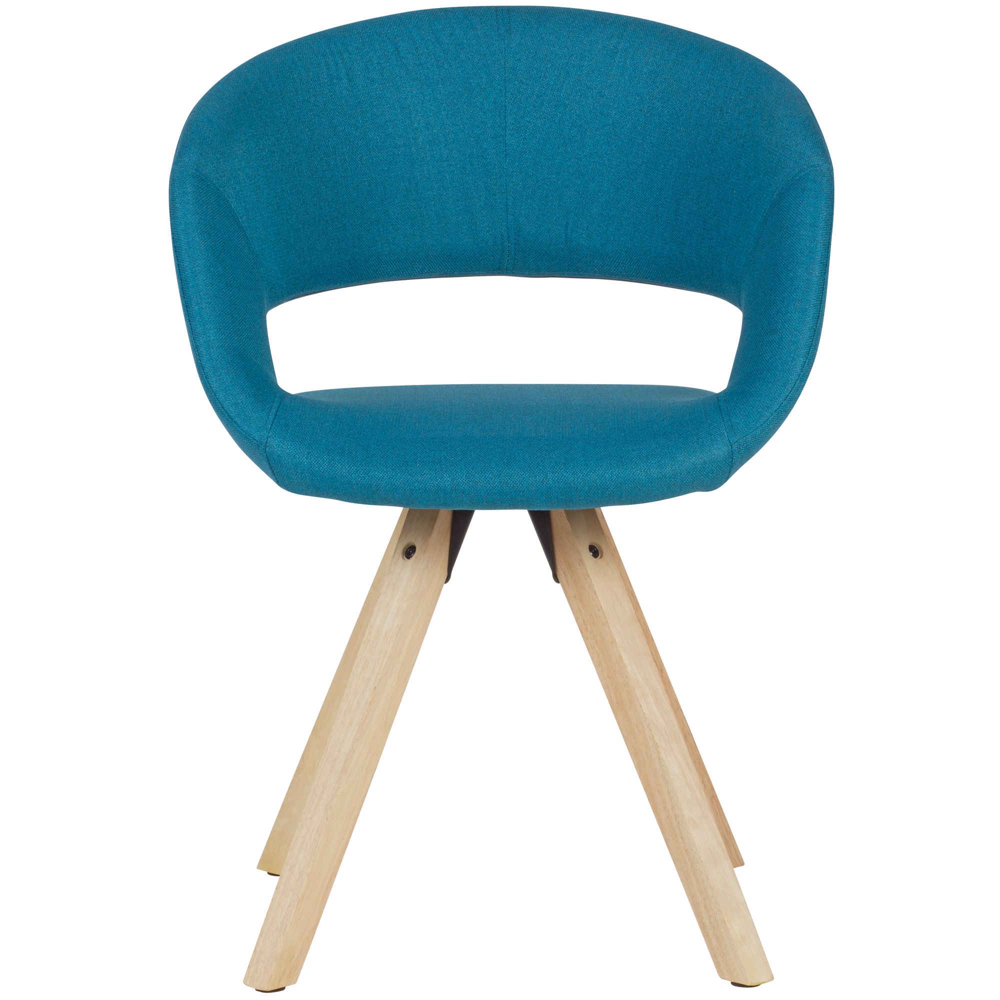 KADIMA DESIGN Esszimmerstuhl MELLA: Retro, gepolsterte Sitzschale, Hevea-Holz, 56x80x50 cm, 110 kg Belastbarkeit, Polyester-Bezug.