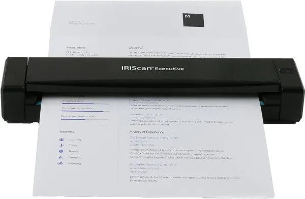 IRIS IRIScan Executive 4 - Scanner med papirfødning - Dual CIS - Duplex - 216 x 813 mm - 600 dpi x 600 dpi - op til 100 scanninger pr. dag - USB 2.0