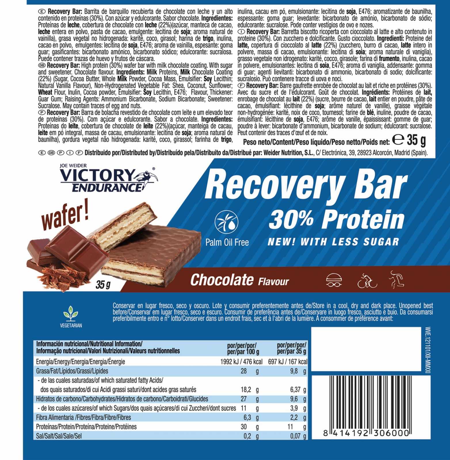 Barra de recuperação Victory Endurance 35g