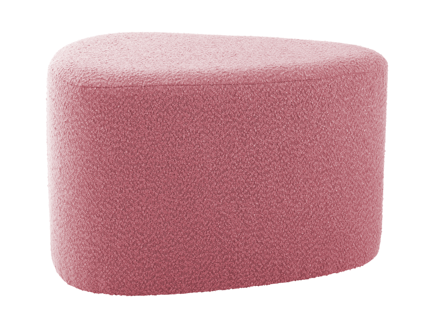 Pouf Ada organic large bouclé faded pink