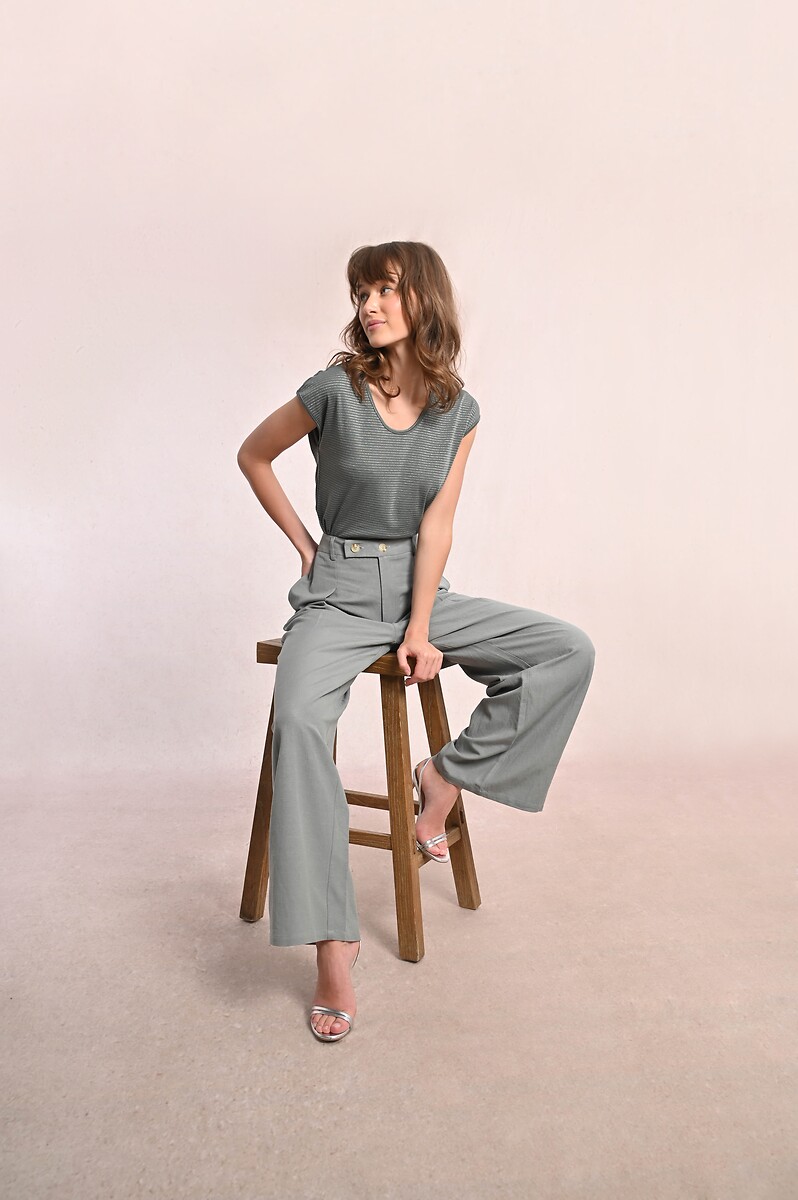MOLLY BRACKEN<br>Calças sociais de pernas largas