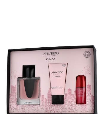 Shiseido Ginza Set mit Body Lotion & Power Infusing Concentrate 50ml-50ml-10ml