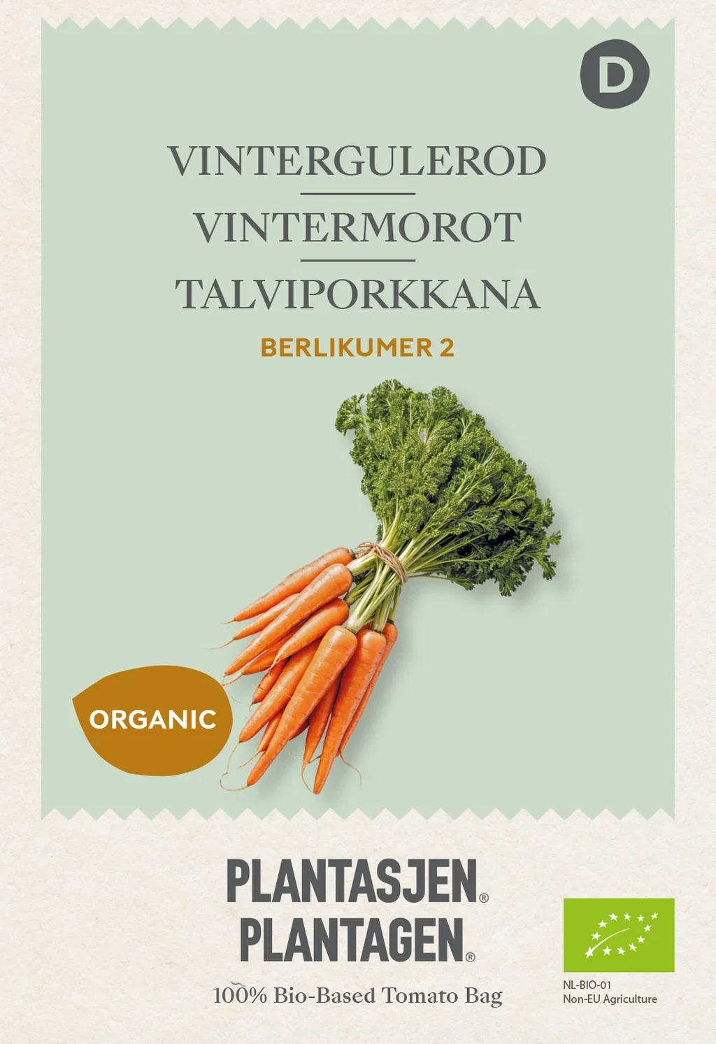Daucus carota Vintergulrot 'Berlikumer 2' (Skal 014218) - Organic