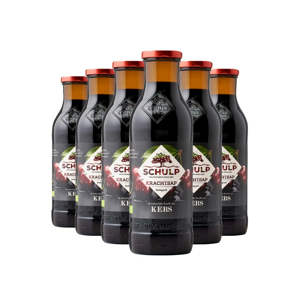 Schulp Kersensap Puur Krachtsap Biologisch6 x 0,75 liter