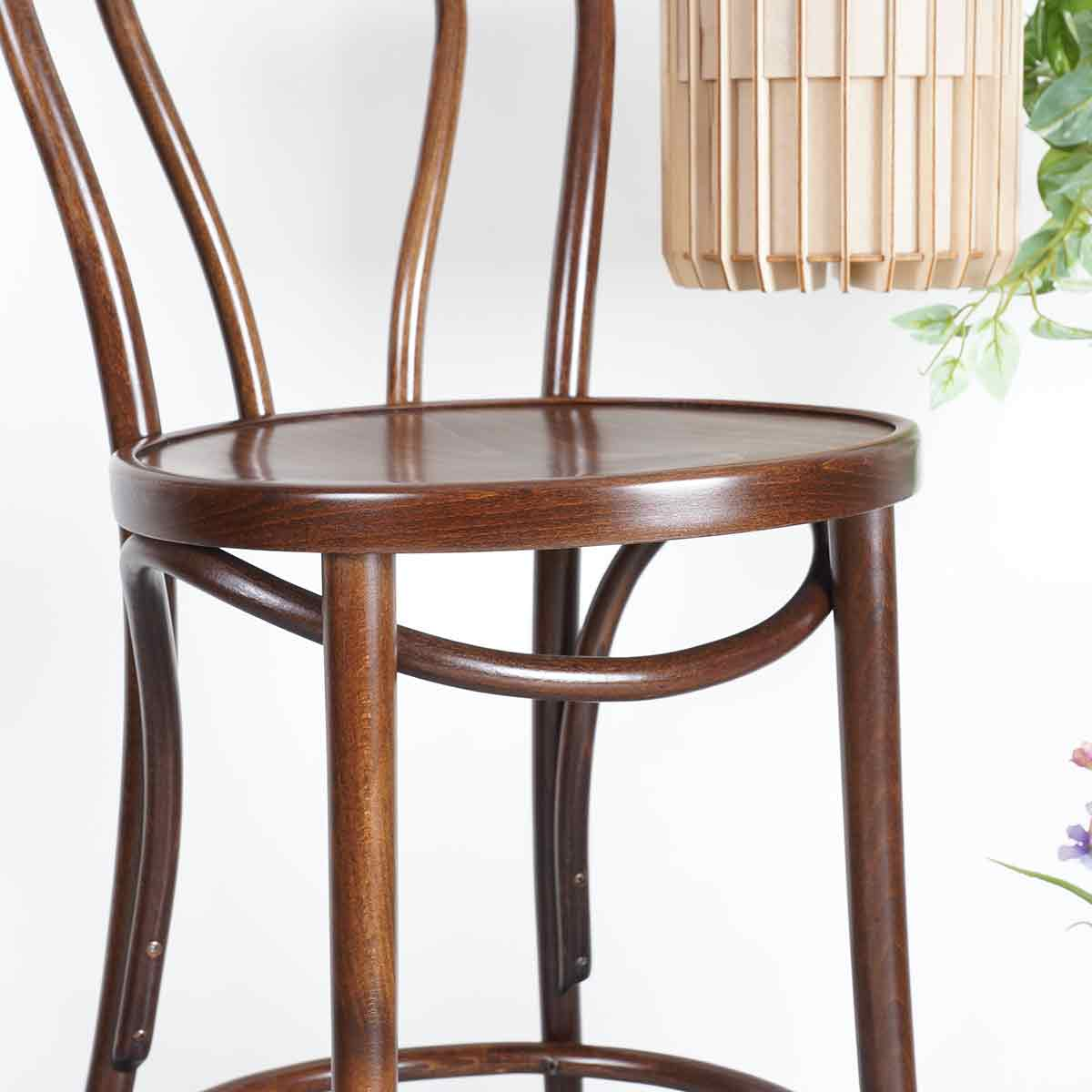 Houten barkruk Vienna Thonet No. 18 walnoot - 75 cm