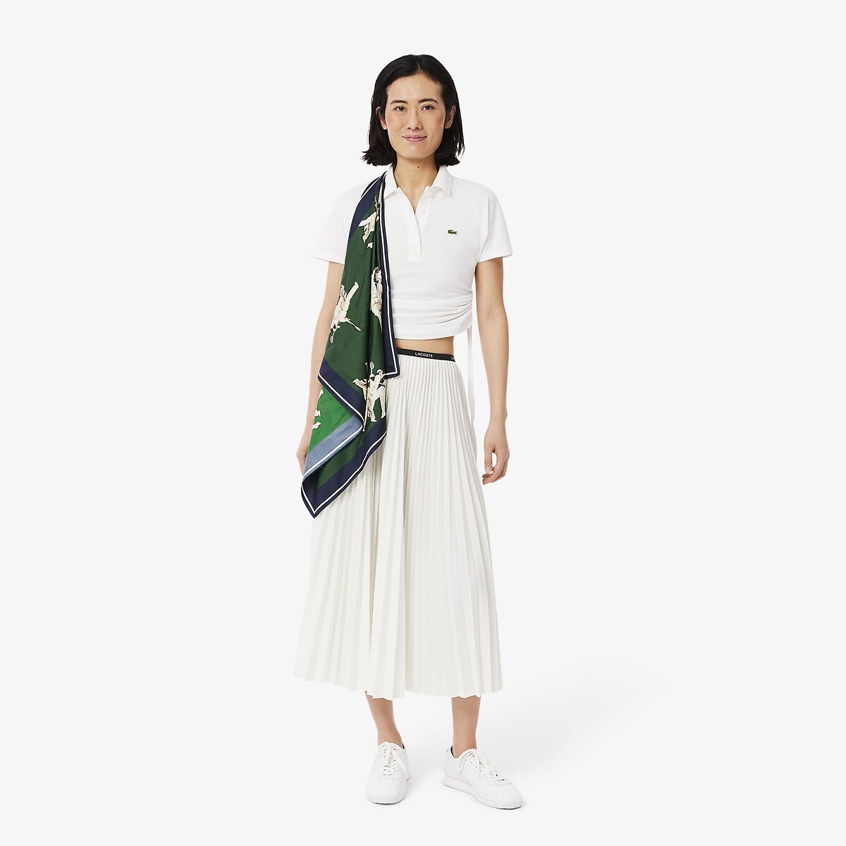 LACOSTE<br>Saia longa plissada