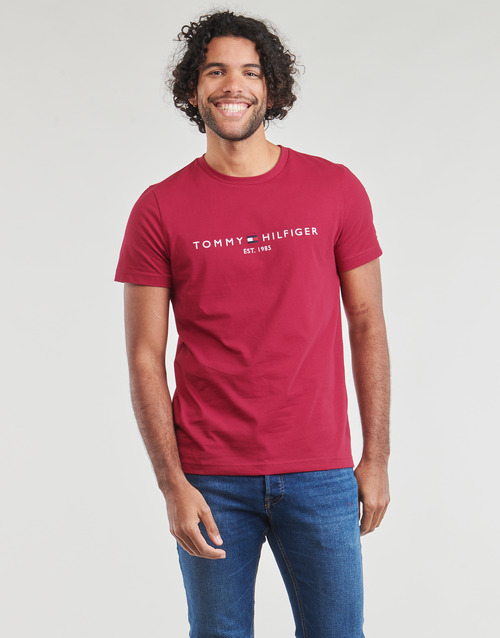 Tommy Hilfiger - TOMMY LOGO TEE - Bordeaux