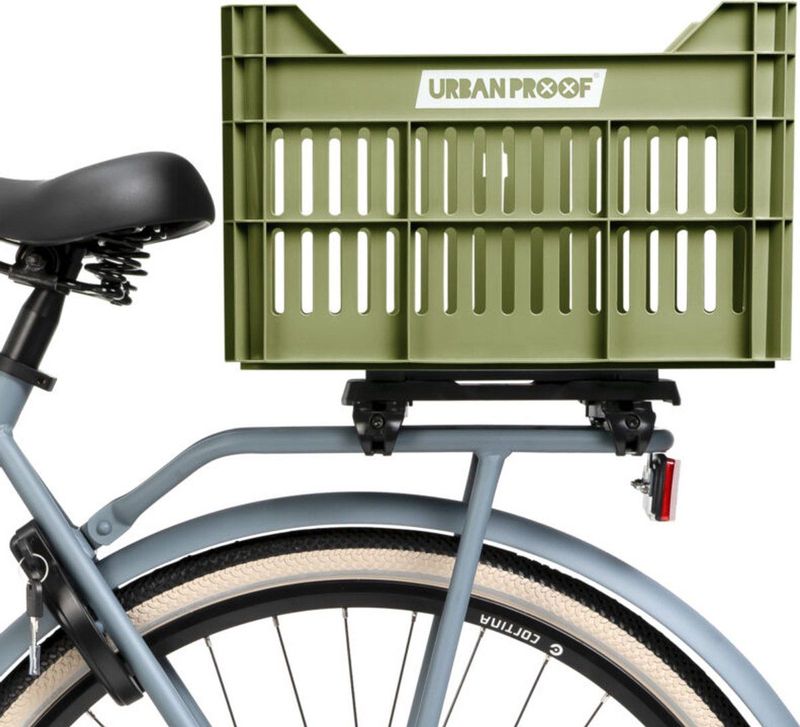 Urban Proof - Fietskrat - Olijfgroen - 100% Gerecycled Kunststof - 30 Liter