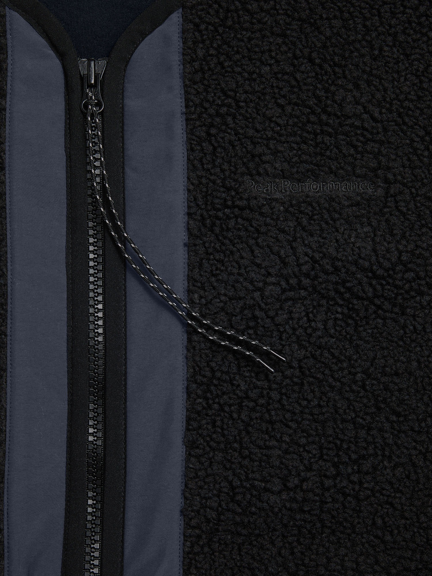 Heavy Pile Oversized Cardigan Dame Black/Black