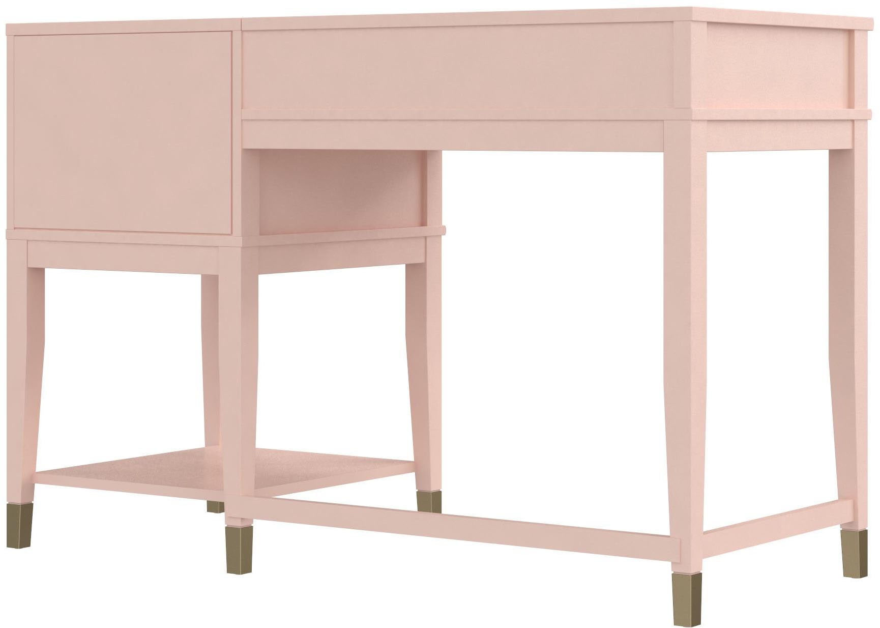 CosmoLiving by Cosmopolitan Schreibtisch »Westerleigh« 1 Stk. tlg. höhenverstellbar, mit 2 Schublade, Beine Massivholz, Griffe aus Metall