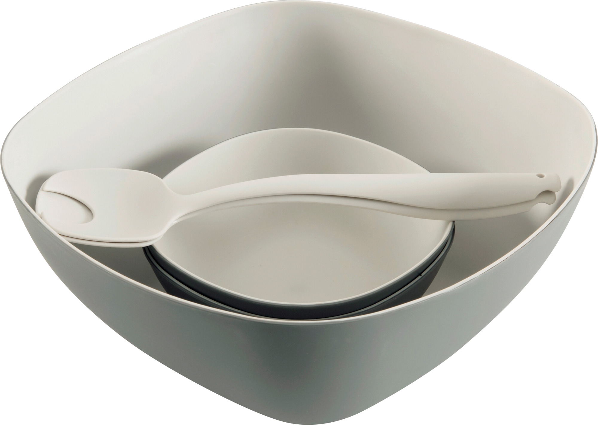 Outwell Gala Salatgeschirrset 5 teilig grau/beige