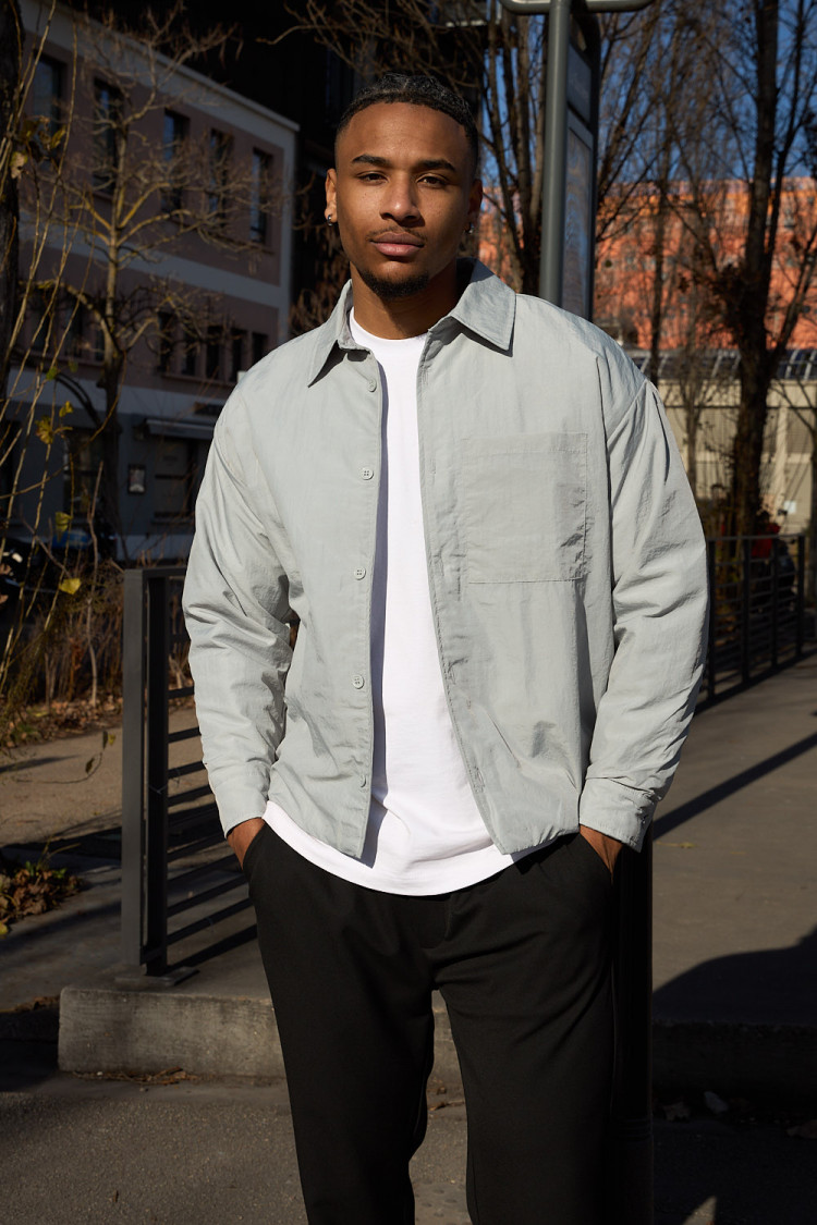 Chemise légère grise