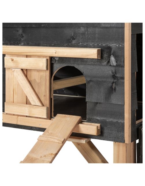 Voldux Kippenhok Jens Xl - Dierenverblijf - 204x90x165 cm Zwart