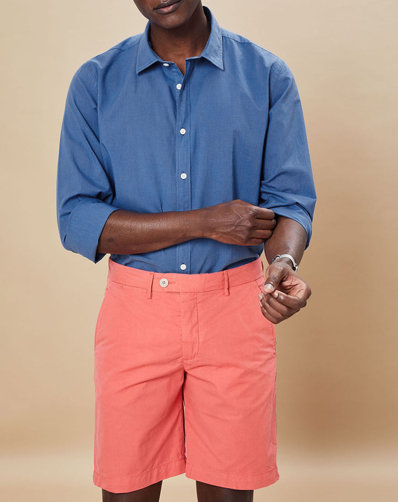 Hartford Chemise Slim Fit Sammy Pat bleu roi