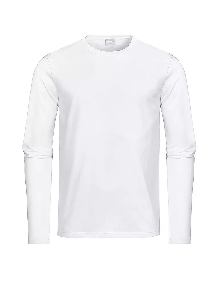 MEY Pyjama Langarmshirt RELAX weiss weiss