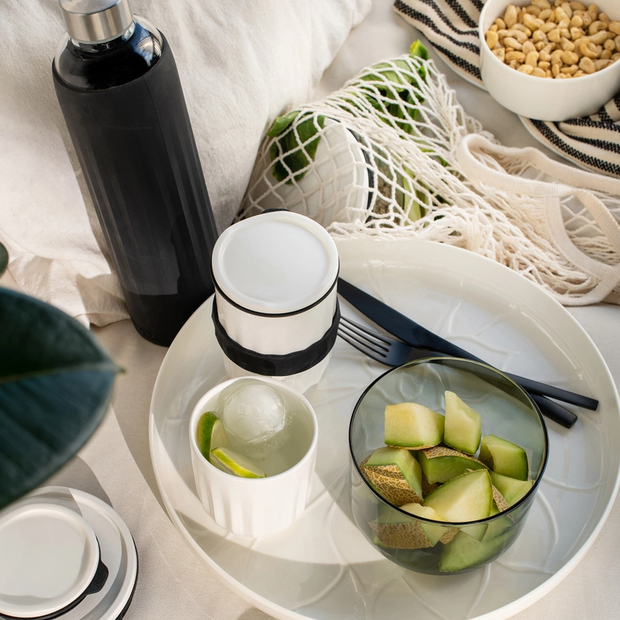 Villeroy & Boch Glas-Lunchbox To Go & To Stay 13 x 9,5 cm grau