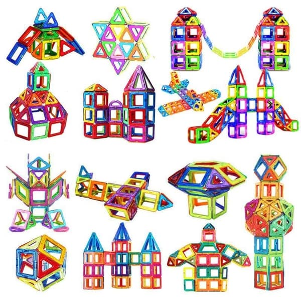 Magnetic Tiles - 40 Deler Magnetiske Klosser - Bygg Magneter