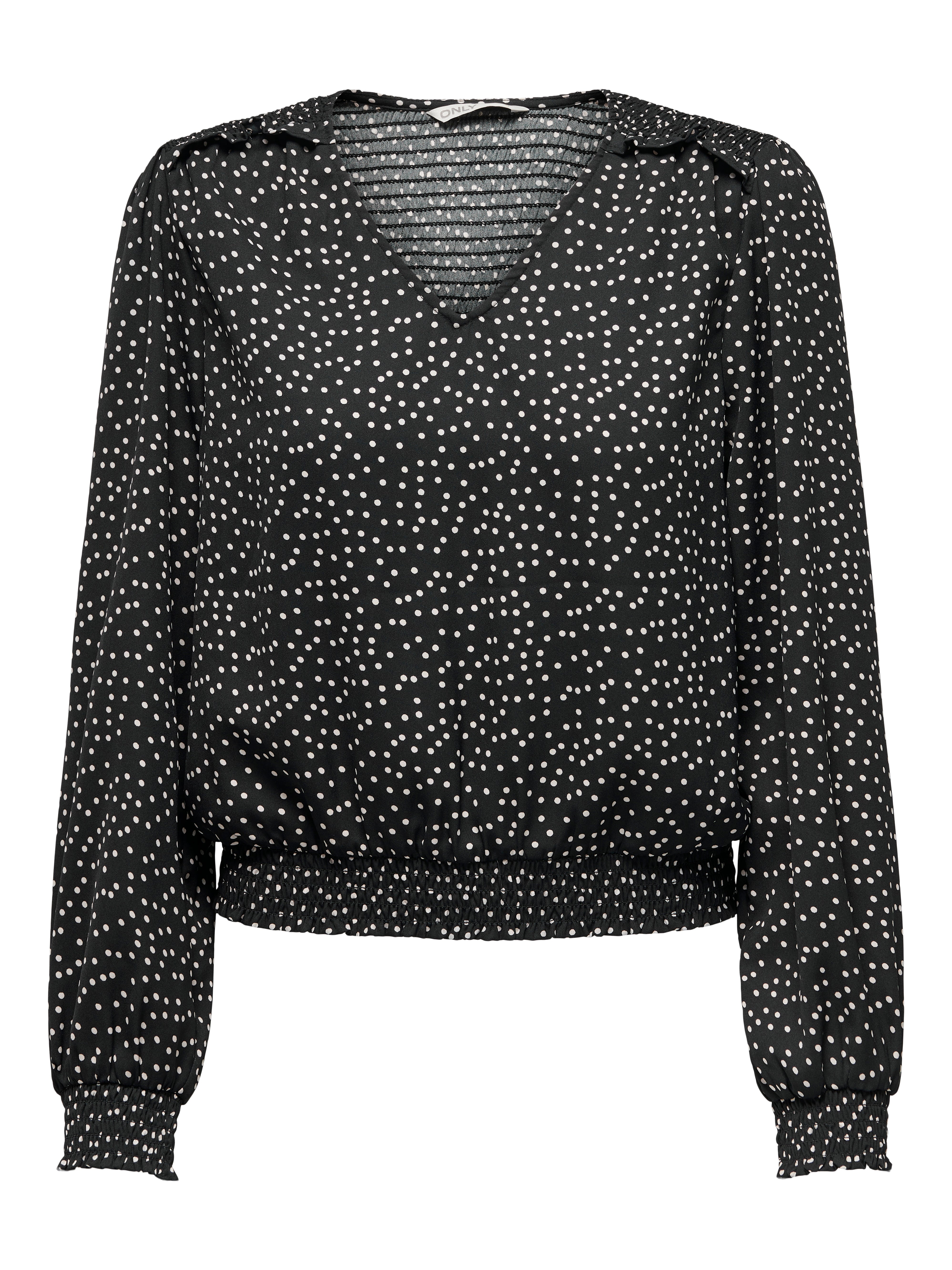 ONLTIANA Gesmoktes Top Black