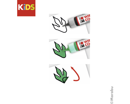 Marabu Kids Window Color Set Dinosaurussen 6x 25 ml