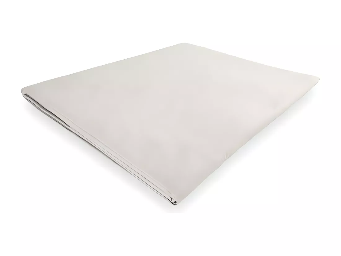 Drap plat en polycoton 260x300 cm PERCALE lin, par Soleil d'ocre