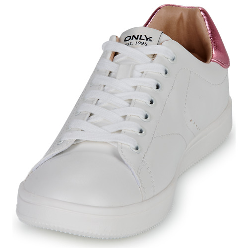 Only - ONLSHILO-44 PU CLASSIC SNEAKER - Blanc / Rose