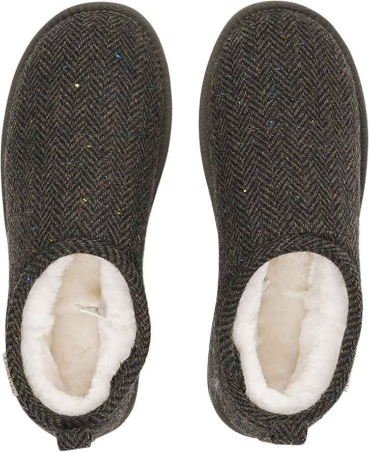 Lovelies PALPANA WOOL - CLOSED WOOL SLIPPERS WITH SHEARLING LINING Army
